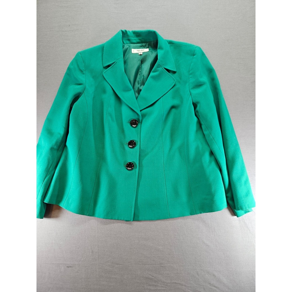 Jones Studio Separates Emerald Green Blazer Jacket Plus Size 20W 3 Button Lined